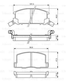 Тормозные колодки дисковые перед. Lexus RX 08-/Toyota Rav 4 12- BOSCH 0 986 494 412