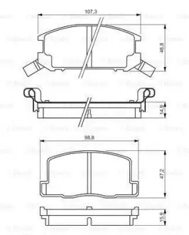 Гальмівні колодки дискові передні Lexus RX 08-/Toyota Rav 4 12- BOSCH 0 986 494 412