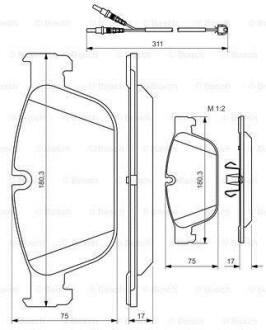 Колодки тормозные дисковые BOSCH 0 986 494 526