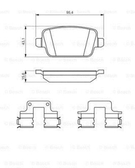 Гальмівні колодки, дискові BOSCH 0986494639