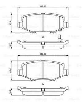 Колодки тормозные дисковые BOSCH 0 986 494 706