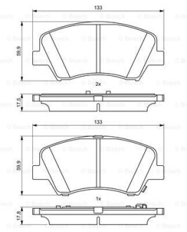 Дисковые колодки передние BOSCH 0 986 494 712