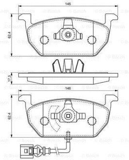 Колодки тормозные дисковые BOSCH 0 986 494 721