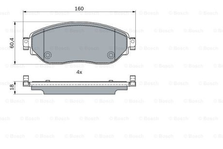 Колодки гальмівні дискові BOSCH 0 986 494 741