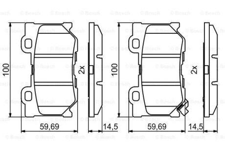 ДИСКОВI КОЛОДКИ ЗАДНI BOSCH 0 986 494 863