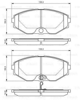 Гальмівні колодки дискові BOSCH 0986495147