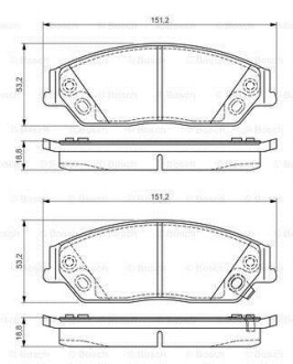 ГАЛЬМІВНІ КОЛОДКИ, ДИСКОВІ BOSCH 0 986 495 149