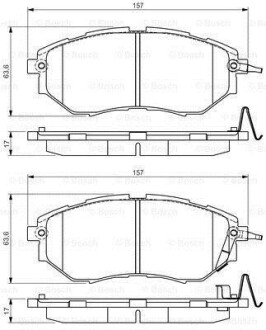 Колодки гальмівні BOSCH 0 986 495 156