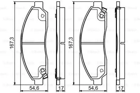 Колодки тормозные дисковые BOSCH 0 986 495 159