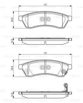 Колодки тормозные дисковые BOSCH 0 986 495 168