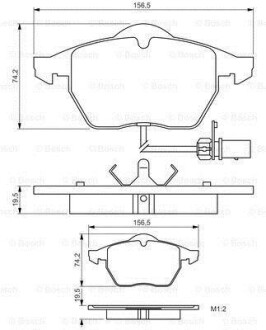 ДИСКОВI КОЛОДКИ ПЕРЕДНI PREMIUM2 BOSCH 0 986 495 232