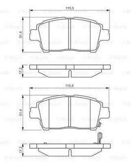 ДИСКОВI КОЛОДКИ ПЕРЕДНI PREMIUM2 BOSCH 0 986 495 242