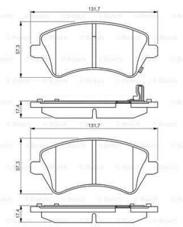 ДИСКОВI КОЛОДКИ ПЕРЕДНI PREMIUM2 BOSCH 0 986 495 243