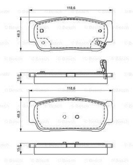 ДИСКОВI КОЛОДКИ ЗАДНI BOSCH 0 986 495 315