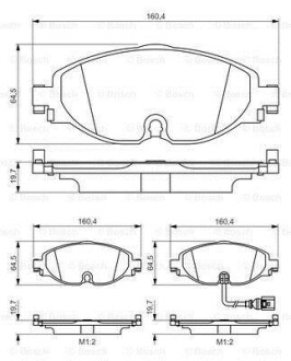 Колодки гальмівні дискові BOSCH 0 986 495 347