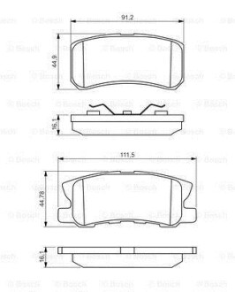 Дисковые колодки задние BOSCH 0 986 495 357