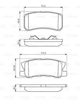 Дисковi колодки заднi BOSCH 0 986 495 357