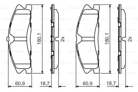 Дисковi колодки переднi BOSCH 0986495399