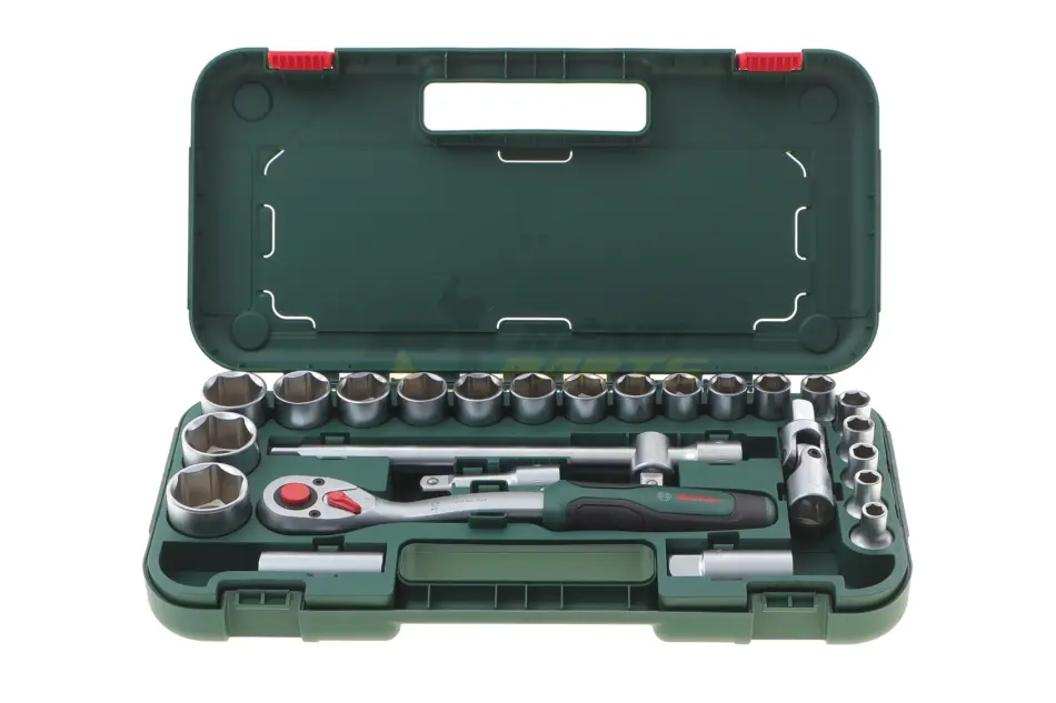 Набір наскрізних торцевих головок з тріскачкою 1/2" 25 од. BOSCH 1 600 A02 Z9F (фото 1)