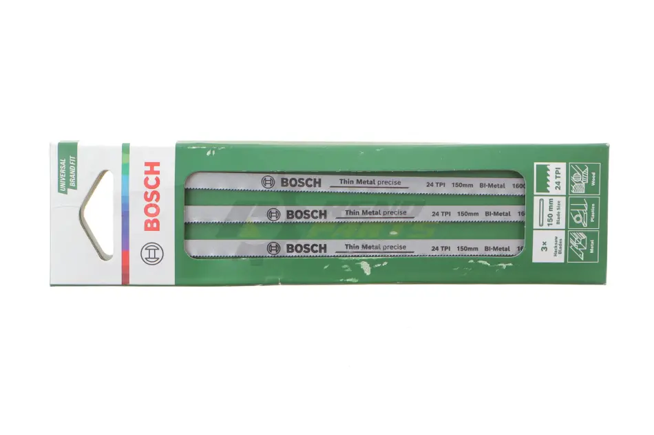 Полотна до ножівки 150 мм 24TPI 3 шт. BOSCH 1 600 A03 2UL (фото 1)