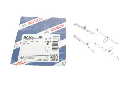 Монтажний к-кт гальмівний колодок дискових перед. VAG 77-94 BOSCH 1987474137