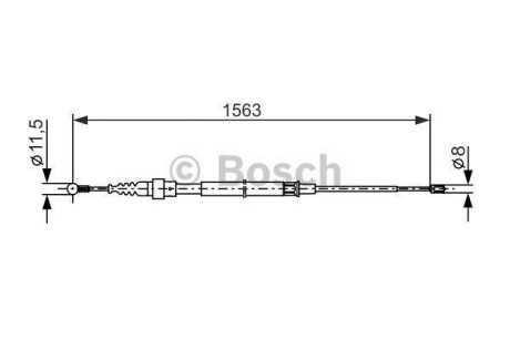 Трос ручного (стоянкового) гальма BOSCH 1 987 477 891