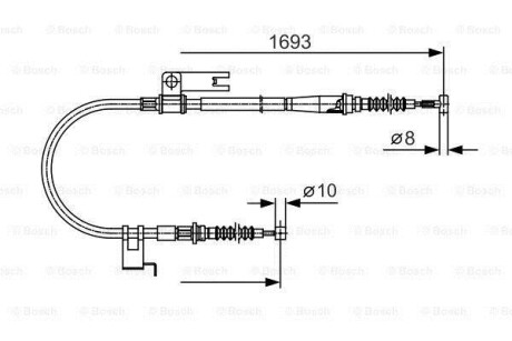 Трос ручного (стоянкового) гальма BOSCH 1 987 477 917