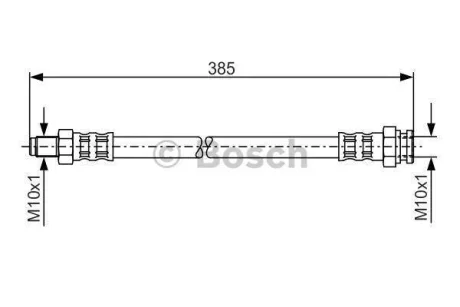 Шланг гальм. заднiй внутр. BOSCH 1987481018