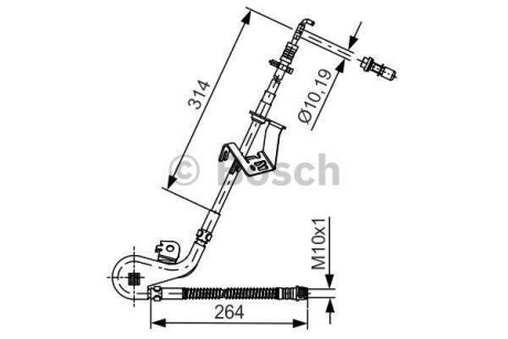 Шланг тормозной передний правый BOSCH 1 987 481 428