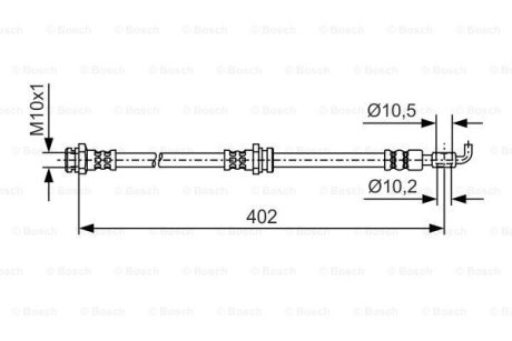 Шланг тормозной BOSCH 1987481A46