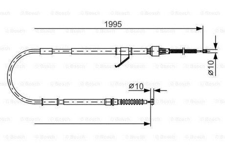 Трос ручного (стоянкового) гальма BOSCH 1 987 482 069