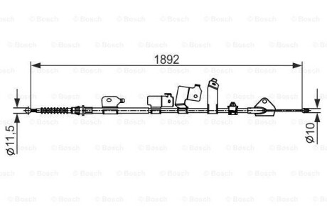 Трос ручного (стоянкового) гальма BOSCH 1 987 482 439