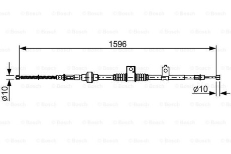 ТРОС ГАЛЬМIВНИЙ ЛIВИЙ BOSCH 1 987 482 520