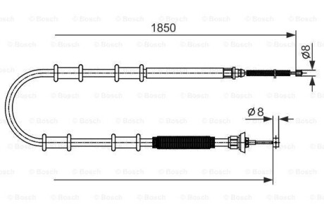 Трос ручного (стоянкового) гальма BOSCH 1 987 482 592