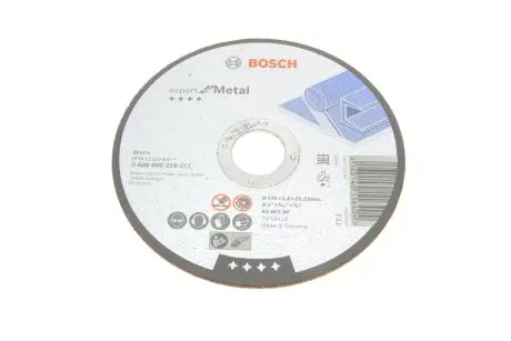Круг відрізний 125x1,6x22,23 мм BOSCH 2 608 600 219