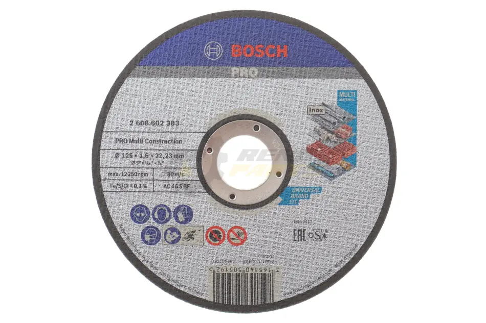 Круг отрезной 125 x1.6x22,23 мм PRO Multi Material BOSCH 2 608 602 383 (фото 1)