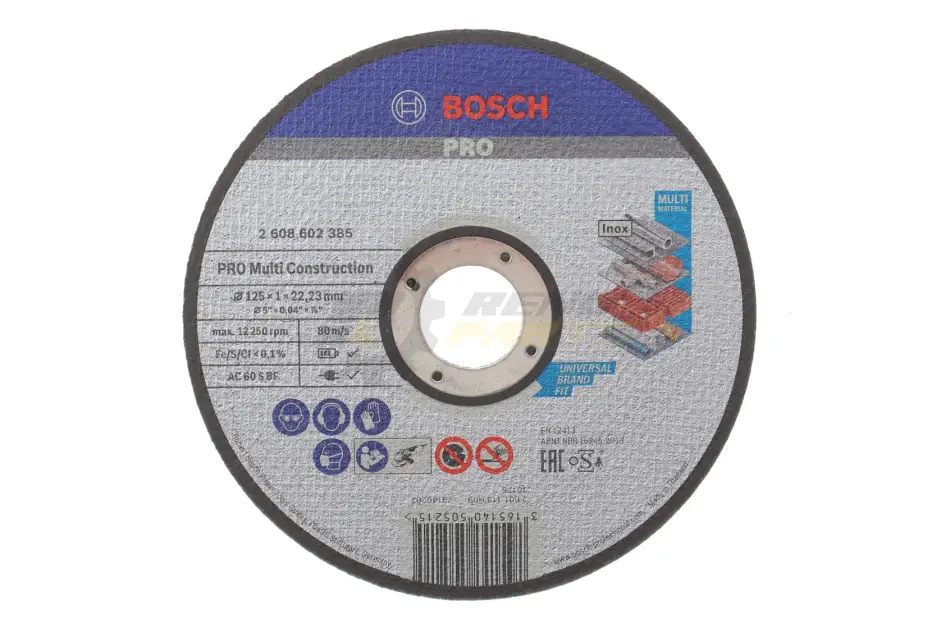 Отрезной круг 125 x1x22,23 мм PRO Multi Material BOSCH 2 608 602 385 (фото 1)