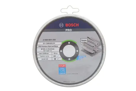 Круг відрізний (К-кт 10 шт) 125x1x22,23 мм PRO Stainless Steel and Metal Bonded Cutting Disc BOSCH 2 608 603 255