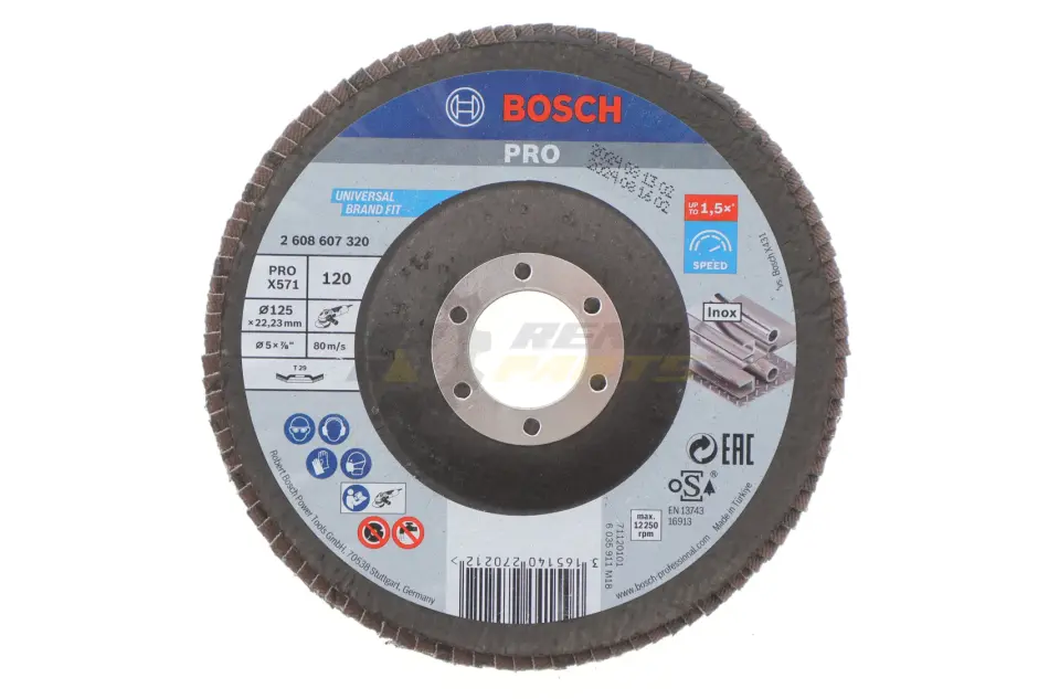 Круг зачисний 125x5x22,23 мм P120 Best for Metal BOSCH 2 608 607 320 (фото 1)