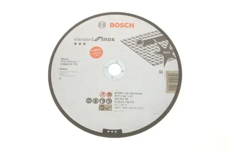 Круг відрізний 230x1,9x22,23 мм Standart for Inox BOSCH 2 608 619 773