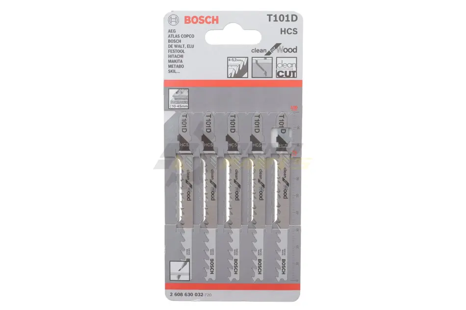 Полотно змінне для елетролобзиків T101D 5ШТ. BOSCH 2 608 630 032 (фото 1)