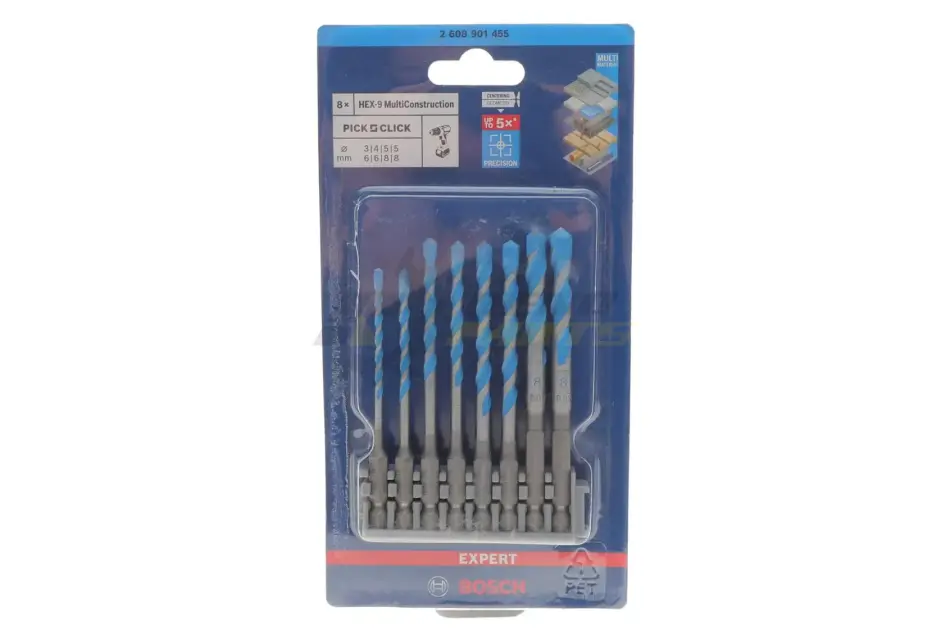 Набір свердл HEX-9 MultiConstruction BOSCH 2 608 901 455 (фото 1)