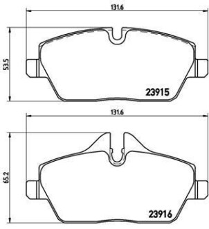 Гальмiвнi колодки дисковi BREMBO P06034