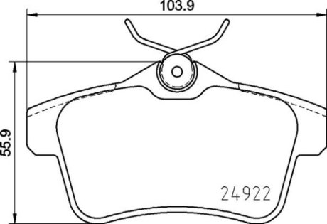 Тормозные колодки дисковые задние Citroen C4/DS4/DS5/Peugeot 308,3008,5008, RCZ 1.4HDi-2.0HDi 09- BREMBO P 06 102