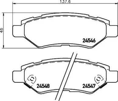 Колодки тормозные дисковые (комплект 4 шт) BREMBO P 09 014