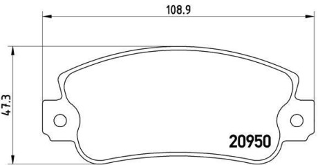 Гальмiвнi колодки дисковi BREMBO P23021