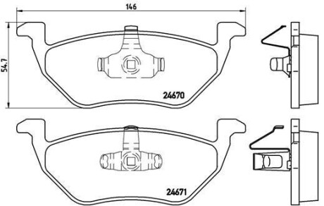 Тормозные колодки перед. Форд Маверик 01- BREMBO P24085