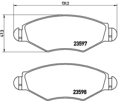 Гальмівні колодки дискові передні Peugeot 206,306 1.1-1.9 93- BREMBO P61063