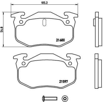 Гальмiвнi колодки дисковi BREMBO P68018 (фото 1)