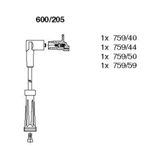 Комплект проводів високої напруги BREMI 600205